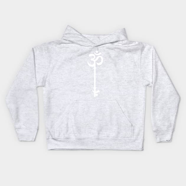 Om Meditation Key (WHITE) Kids Hoodie by XOOXOO